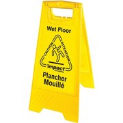 Impact Products English/Spanish Wet Floor Sign, 24.6" Height, 1" Width, Rectangular, English; Spanish IMP9152WCT